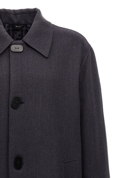 Fendi Men Double Wool Coat