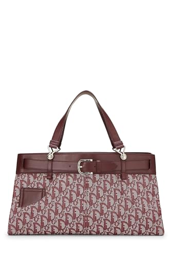Dior, Burgundy Trotter Canvas Tote, Burgundy