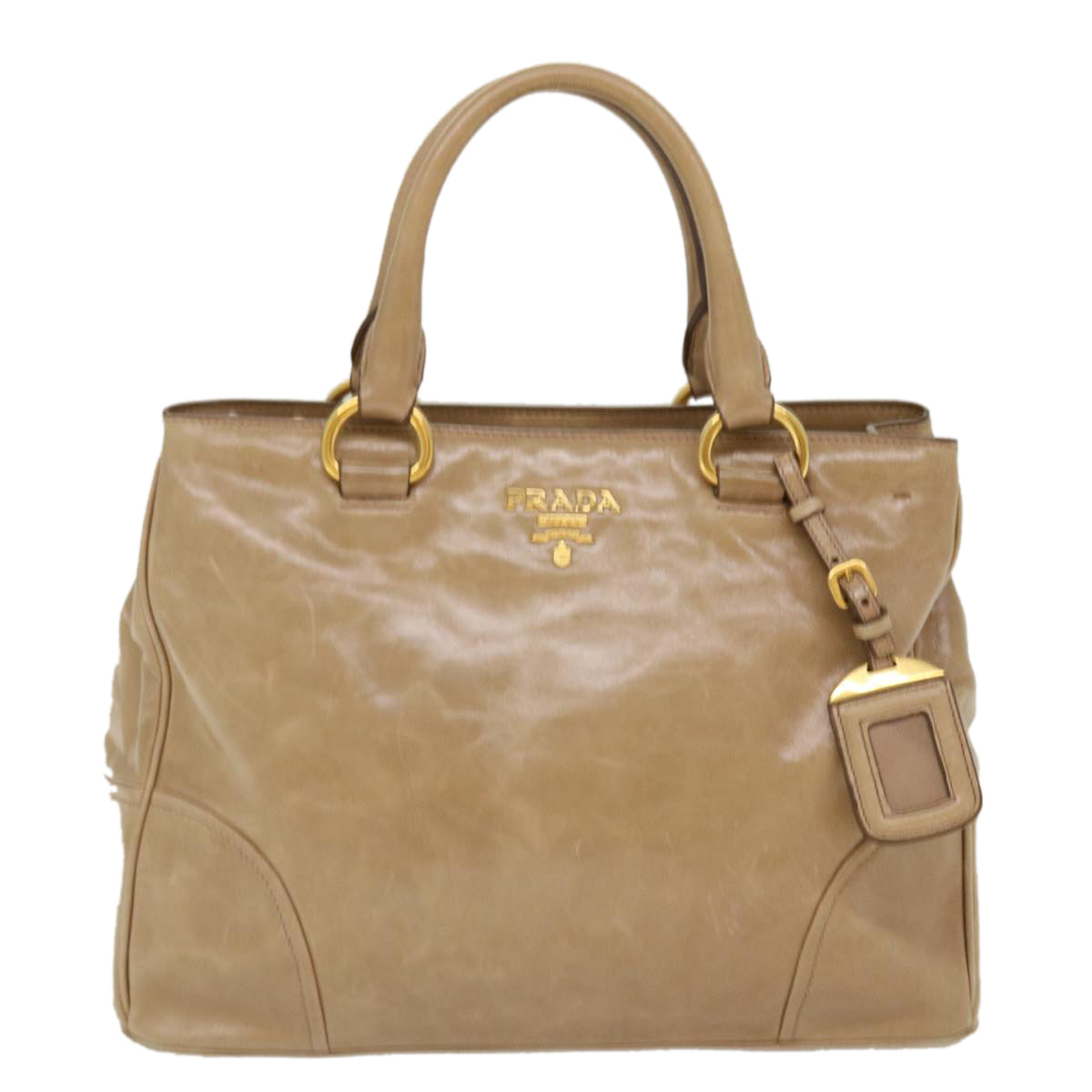 Prada Shoulder Bag Leather 2way Brown  41960