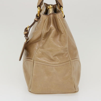 Prada Shoulder Bag Leather 2way Brown  41960