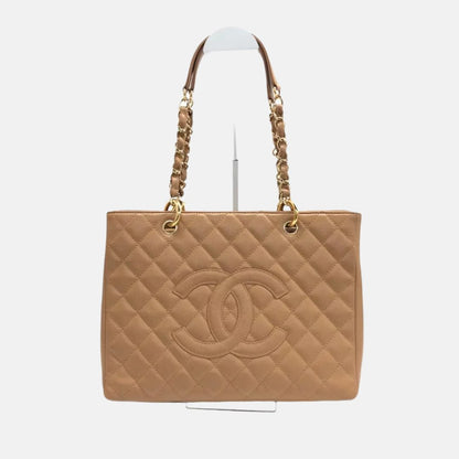 Chanel GST Grand Shopping Tote Camel Tan Caviar Leather PM, 2006-2008