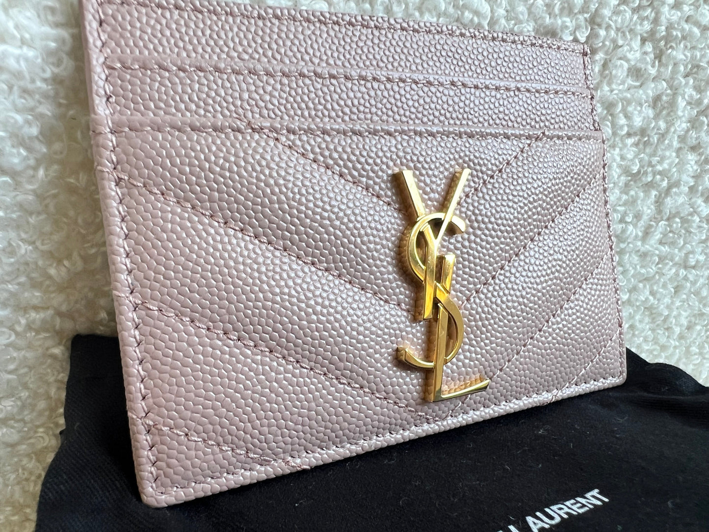 Yves Saint Laurent (YSL) Pale Pink Vintage Card Holder