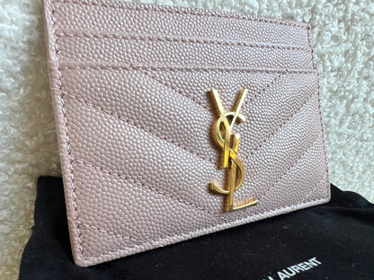 Yves Saint Laurent (YSL) Pale Pink Vintage Card Holder
