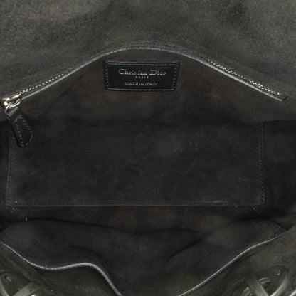 Medium Calfskin Checkered Lady Dior