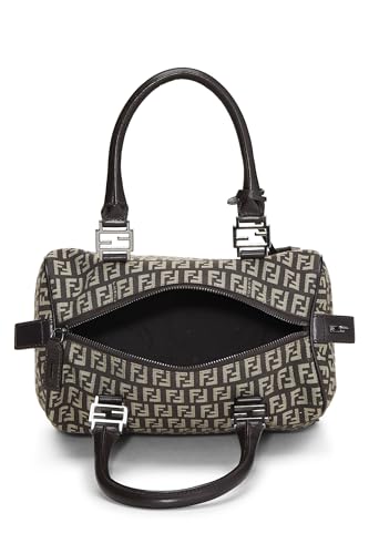 Fendi,  Brown Zucchino Canvas Forever Boston Small, Brown