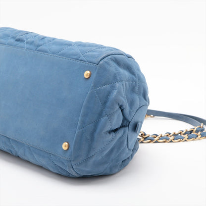 Chanel Matrasse  Leather Chain Handbag  Blue Gold  15th