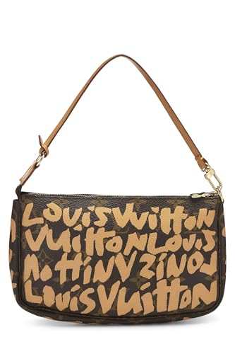 Louis Vuitton,  Stephen Sprouse x Louis Vuitton Beige Monogram Graffiti Pochette Accessoires, Beige