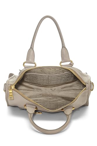 Prada,  Beige Vitello Daino Convertible Tote Medium, Grey