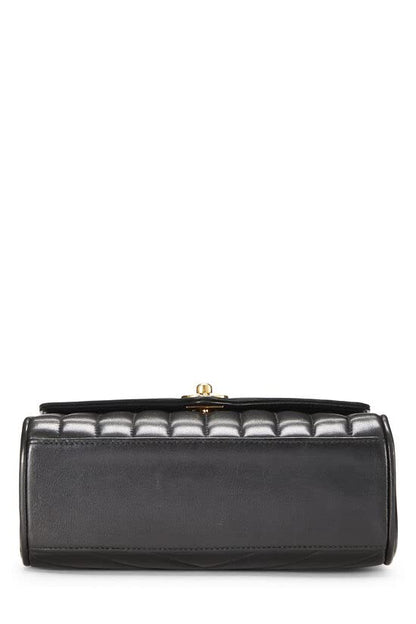 CHANEL,  Black Chevron Lambskin Top Handle Bag, Black