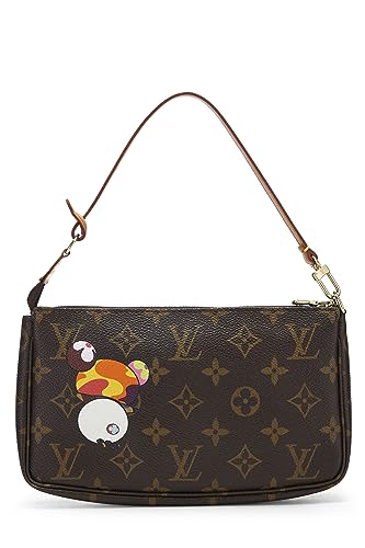 Louis Vuitton,  Takashi Murakami x Louis Vuitton Monogram Canvas Panda Pochette Accessoires, Brown