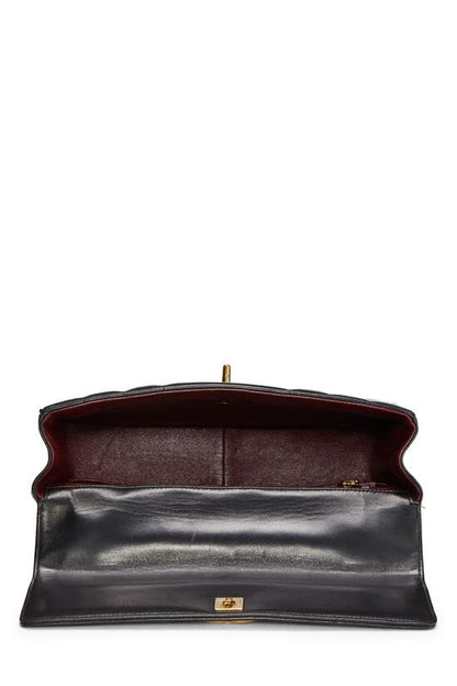 CHANEL,  Black Vertical Lambskin Kelly , Black