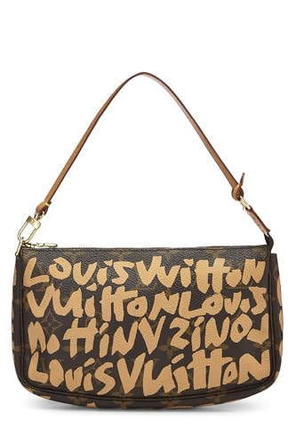 Louis Vuitton,  Stephen Sprouse x Louis Vuitton Beige Monogram Graffiti Pochette Accessoires, Beige
