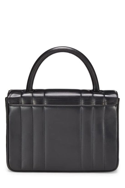CHANEL,  Black Vertical Lambskin Kelly , Black