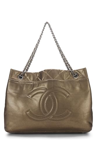 Chanel,  Gold Caviar Timeless 'CC' Soft Shopper Large, Gold
