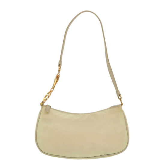 Prada Shoulder Bag Nylon Beige  42096