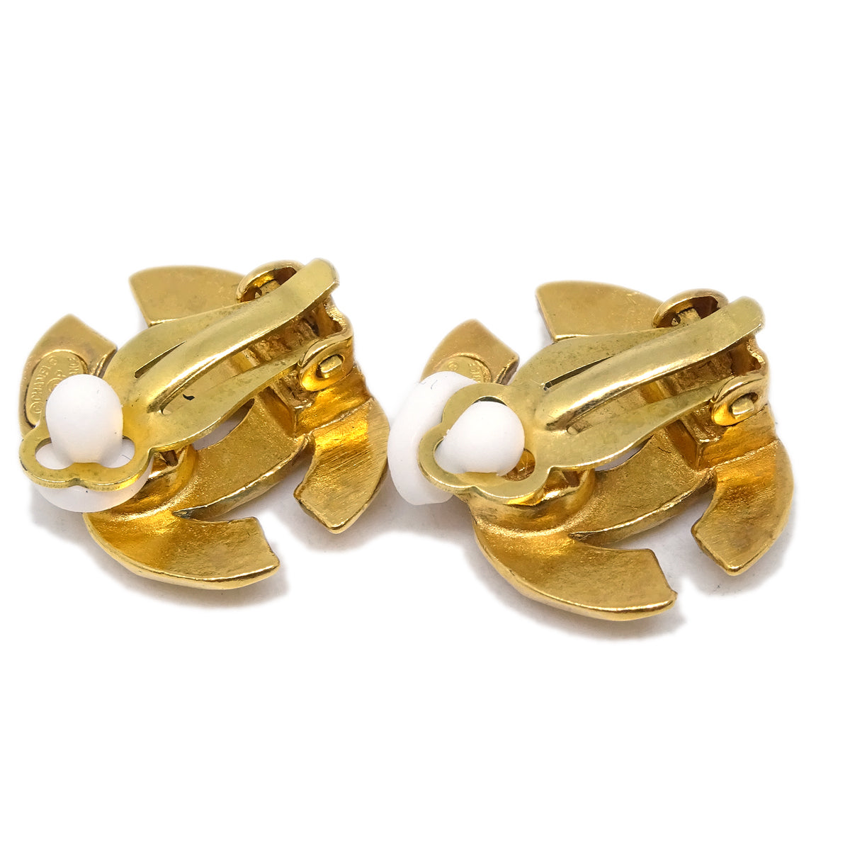 Chanel CC Earrings Clip-On Gold 99P