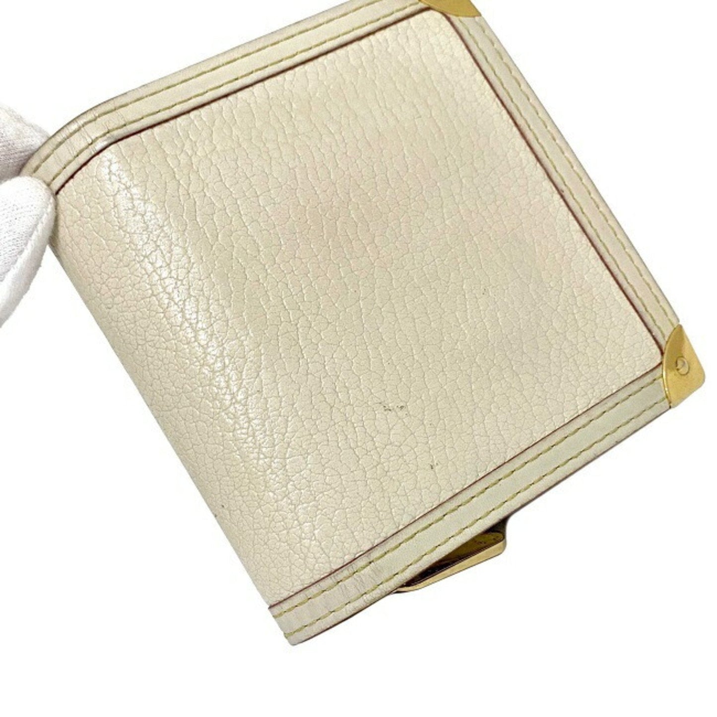 Louis Vuitton White Leather Suhali wallet accessories