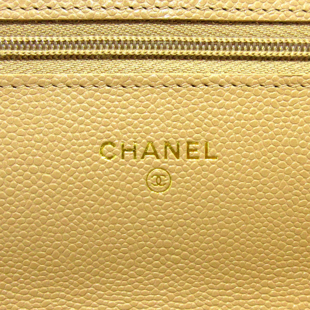 Chanel Biege Wallet On Chain