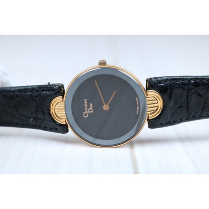 Good ( Rank AB)｜ Dior Leather Quartz Watch Black｜S24062407