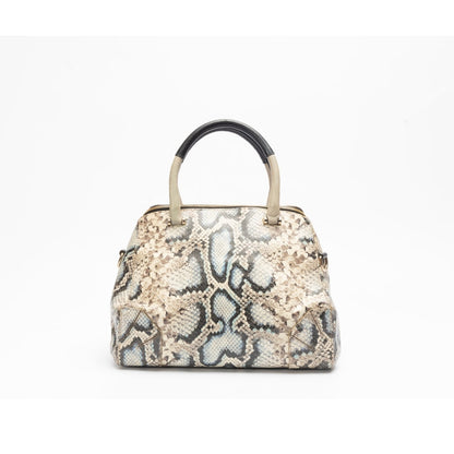 Furla Python Embossed Leather Satchel