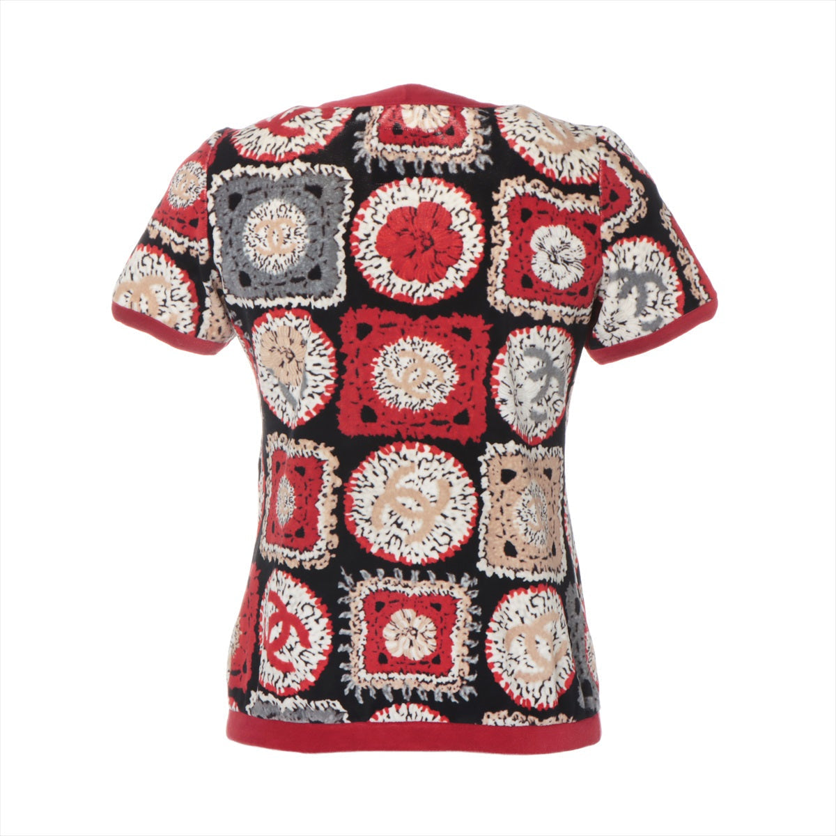 Chanel Sports 09P Cotton  Nylon  36  Red × Black P35858 Belbet Side Reaper