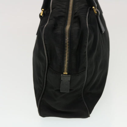 PRADA Hand Bag Nylon Black Auth 43229