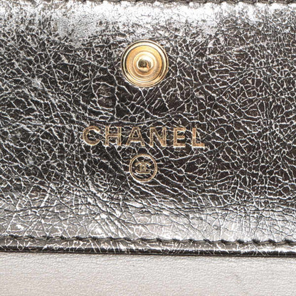 Chanel Boy Chanel  Compact Wallet Silver Gold