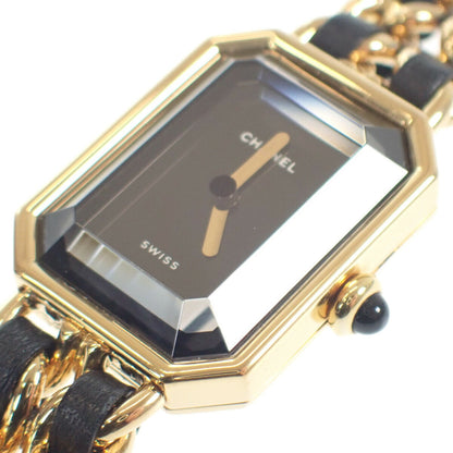 Chanel  Chanel Women's Premiere Watch H0001 in Black and Gold, Leather Strap, Black Quartz Dial, Size L () H0001 in Good condition