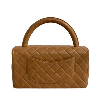 Chanel CC Matelasse Top Handle Bag Leather Handbag in Good condition