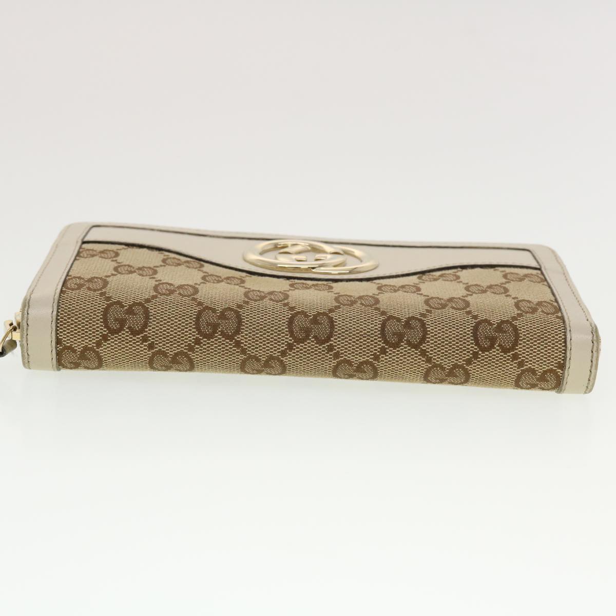 GUCCI GG Canvas Long Wallet Beige White 308012  43741