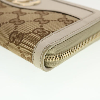 GUCCI GG Canvas Long Wallet Beige White 308012  43741