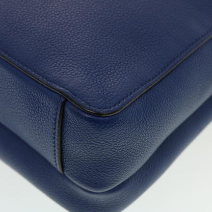 Prada Shoulder Bag Leather Blue  43758