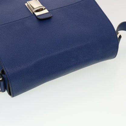 Prada Shoulder Bag Leather Blue  43758