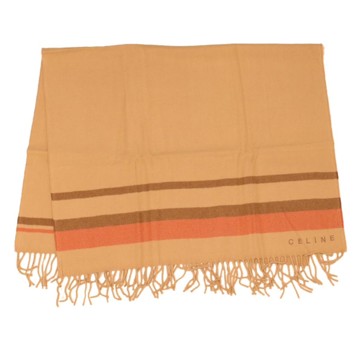 Celine Scarf Wool Beige Red FIT6003813  43803