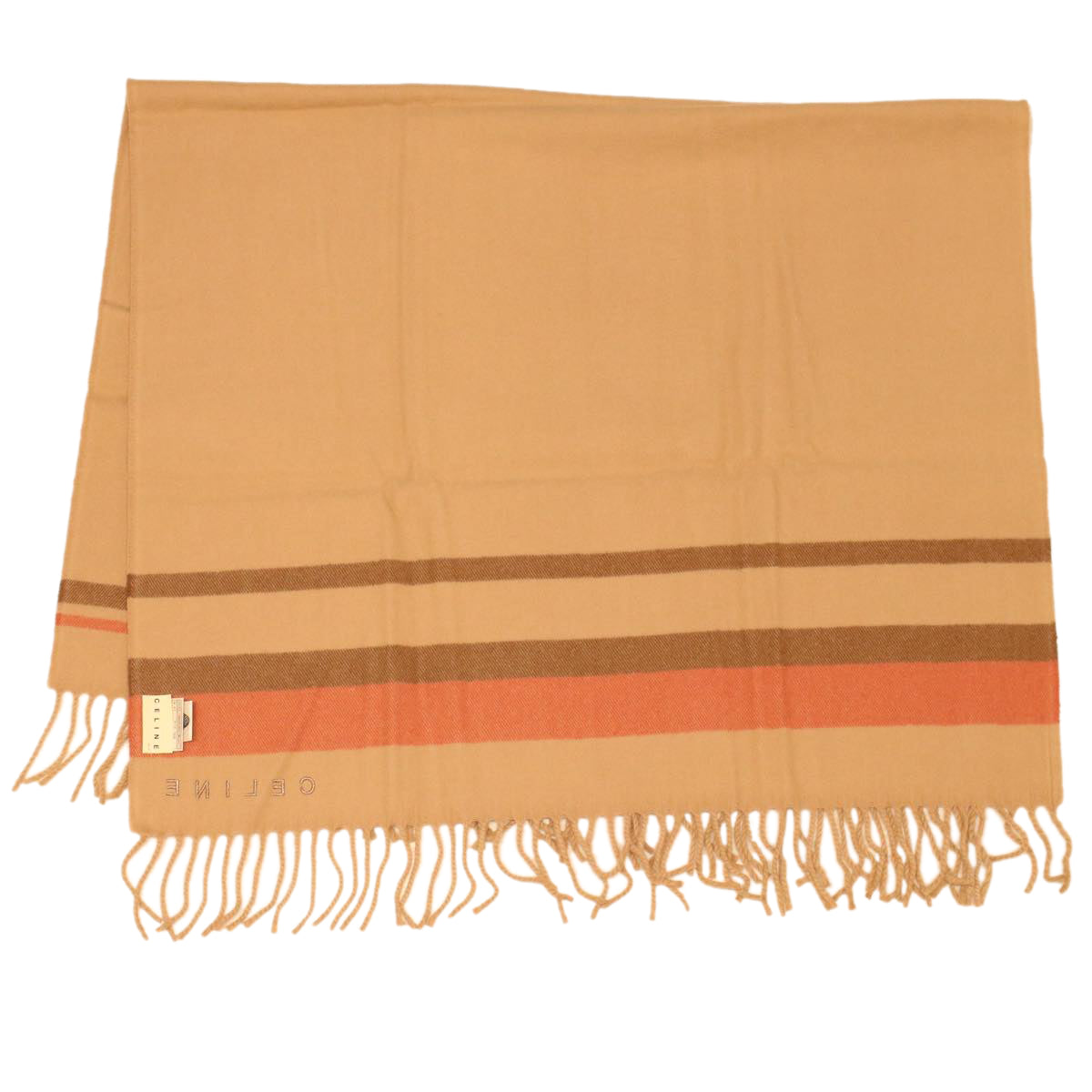 Celine Scarf Wool Beige Red FIT6003813  43803