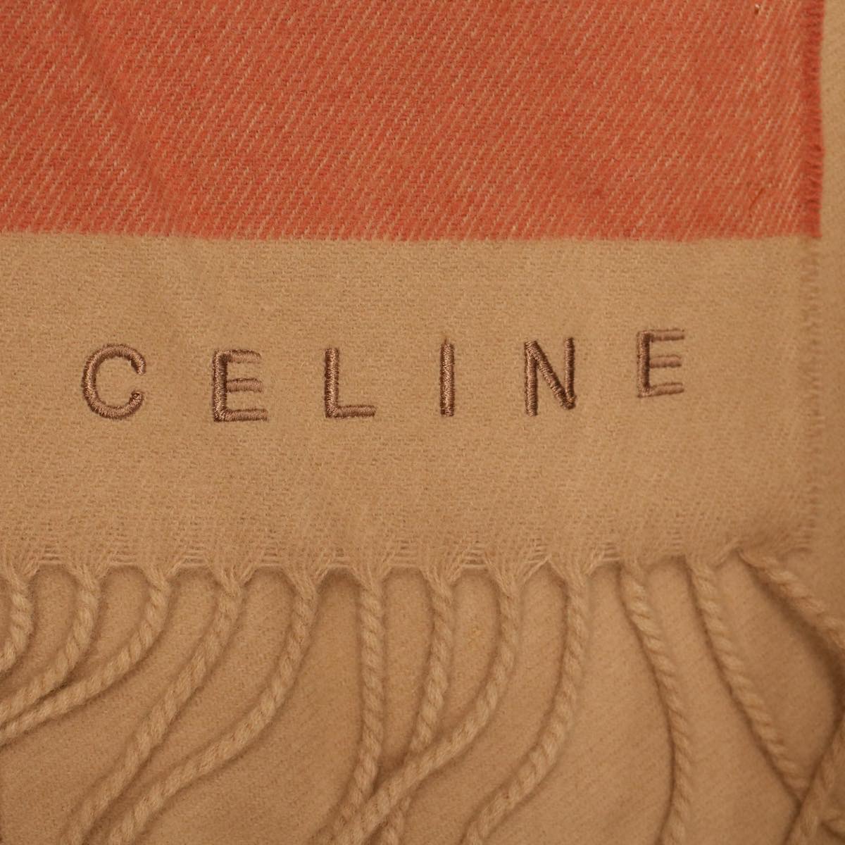 Celine Scarf Wool Beige Red FIT6003813  43803