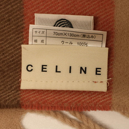 Celine Scarf Wool Beige Red FIT6003813  43803