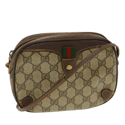 GUCCI GG Canvas Web Sherry Line Shoulder Bag Beige Red Green  43903