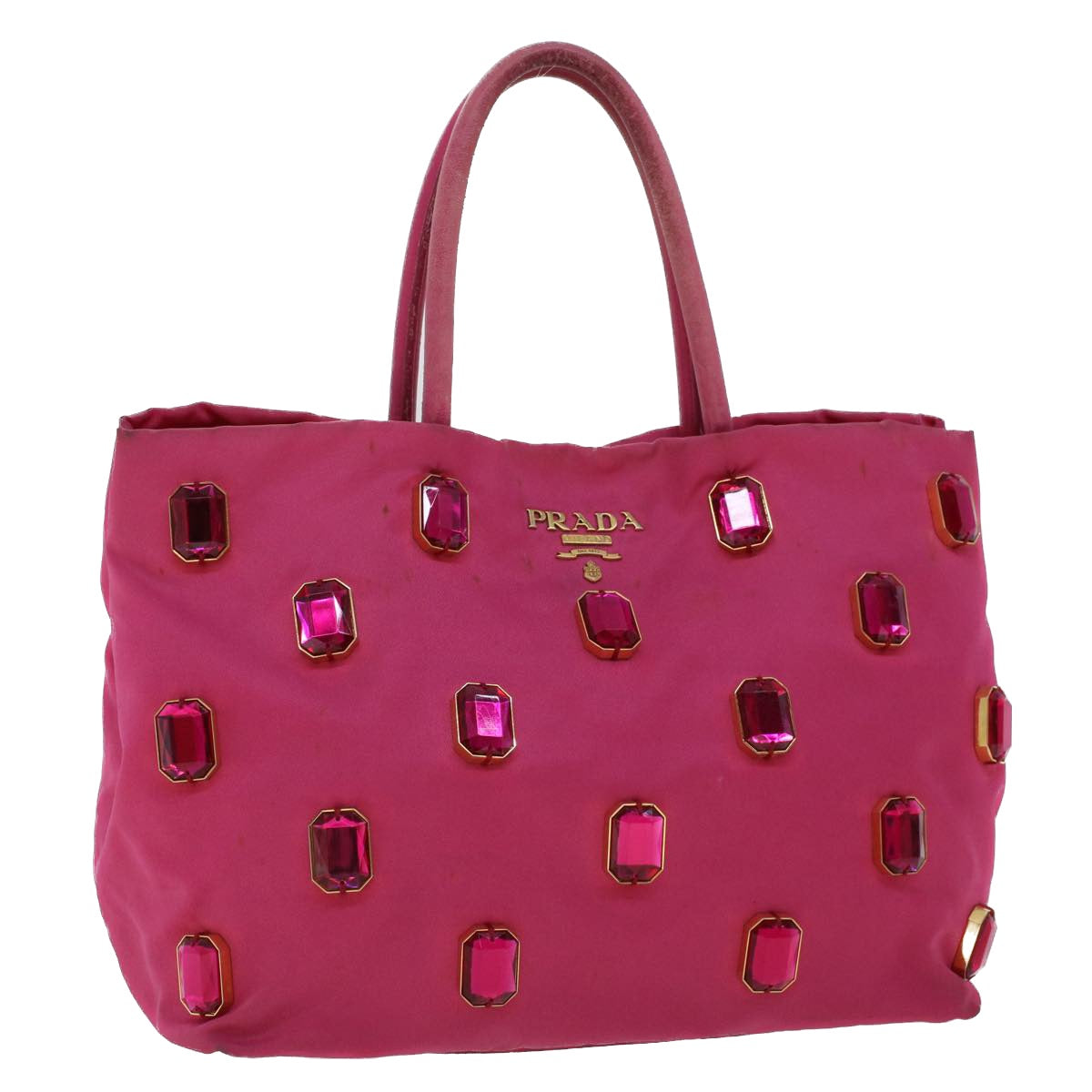 Prada Tote Bag Nylon Pink  43931