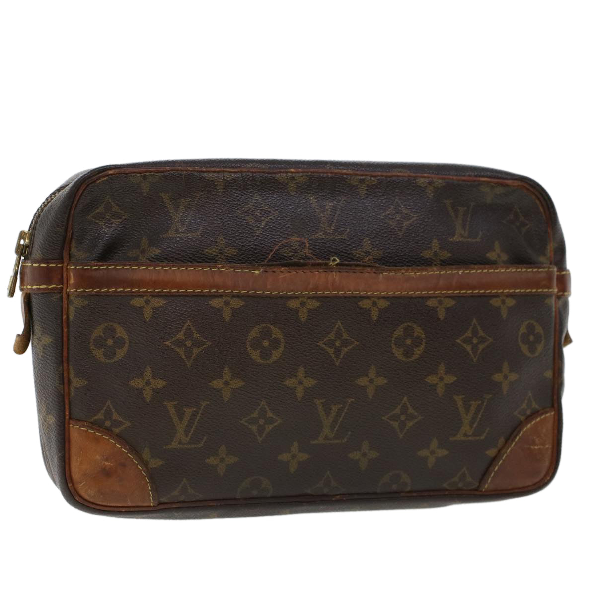 LOUIS VUITTON Monogram Compiegne 28 Clutch Bag M51845 LV  43951