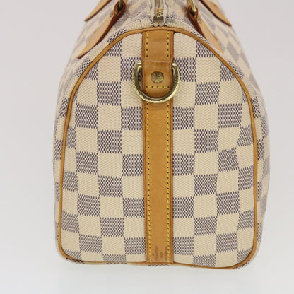 LOUIS VUITTON Damier Azur Speedy Bandouliere 25 Hand Bag N41000 LV Auth 43997
