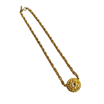 CHANEL Necklace Gold Plated gold