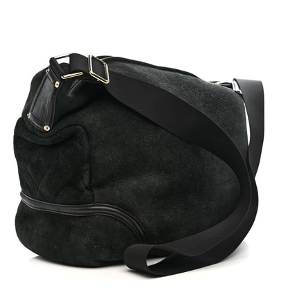 Suede Sparkling Winter Messenger Black
