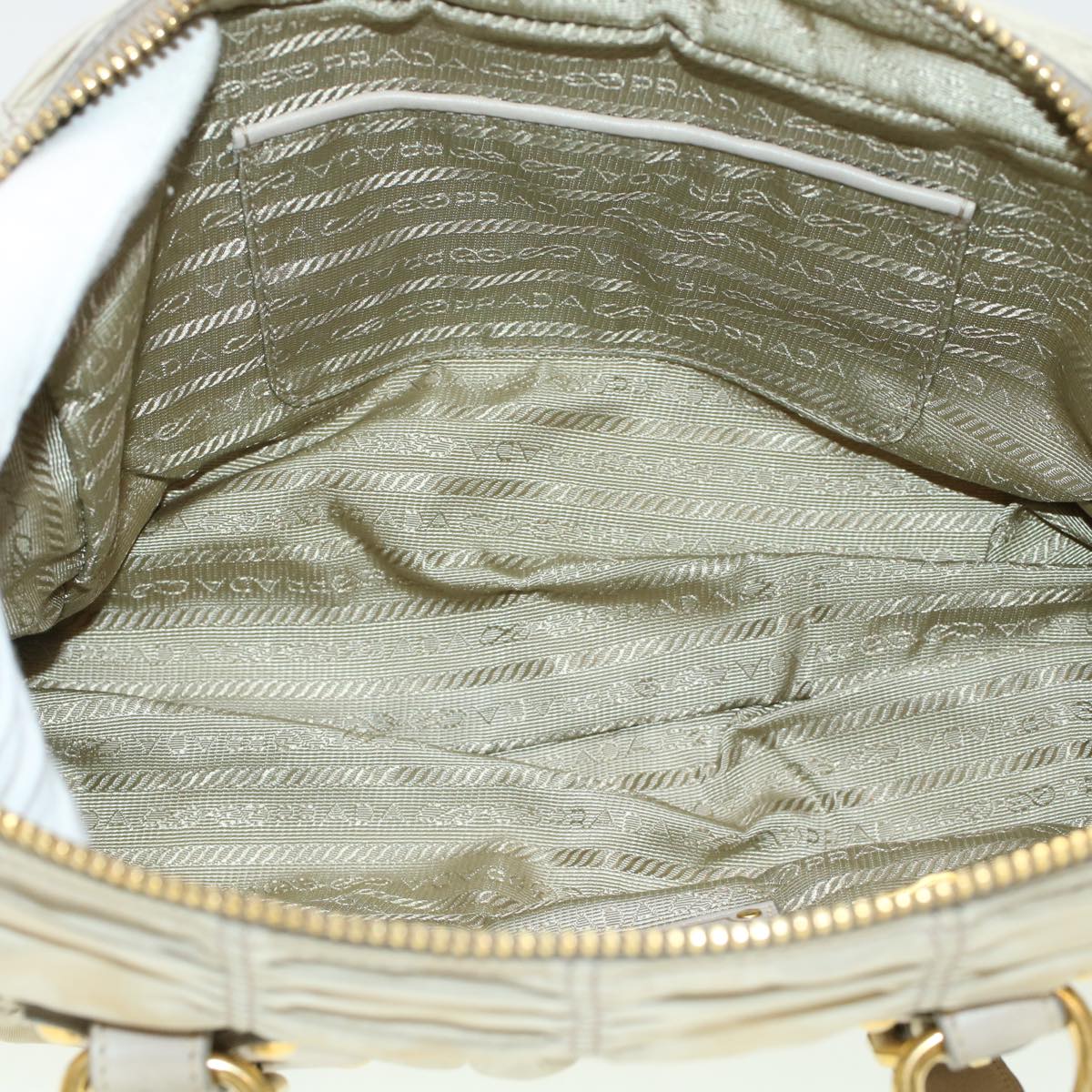 Prada Hand Bag Nylon 2way Shoulder Bag Khaki  44052