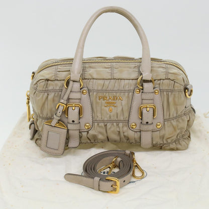 Prada Hand Bag Nylon 2way Shoulder Bag Khaki  44052