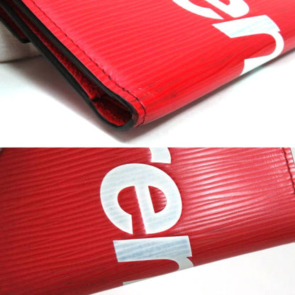 Louis Vuitton Red Leather Supreme Chain wallet accessories