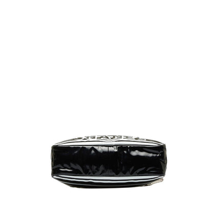 Chanel 19 Cruise Collection LA PAUA Cocomark Chain Shoulder Bag Black White PVC Leather  CHANEL