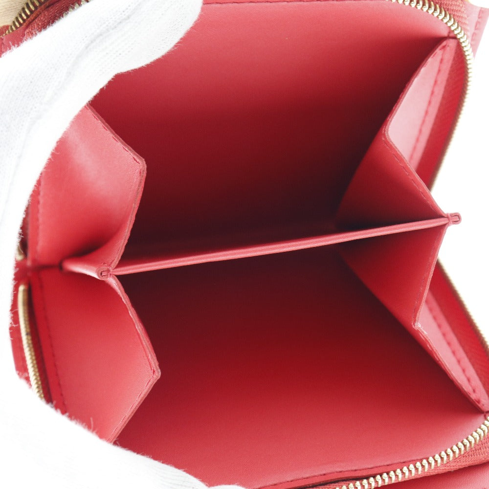 Louis Vuitton Red Leather Compact zip wallet accessories