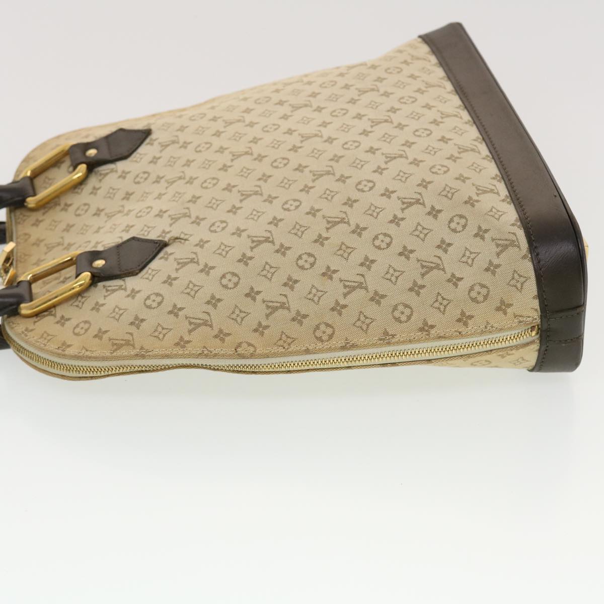 Louis Vuitton Monogram Mini Alma Haut Hand Bag Khaki M92203 LV Auth 44187