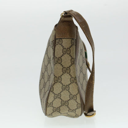 GUCCI GG Canvas Web Sherry Line Shoulder Bag Beige Red 10.02.056  44259